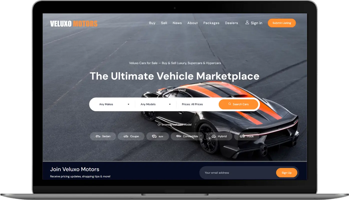 B2B Car Listing Platform for Used and Exotic Cars