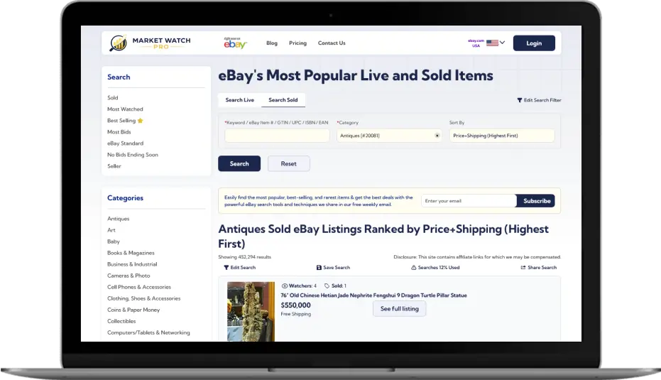 eBay Analytics SaaS Platform Development